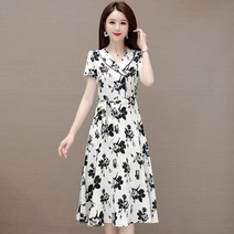 50대원피스 여름 우아한 60대엄마옷 홈드레스 롱 미시옷 중년여성옷