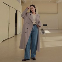 제이스타일 벨리젠 카라 더블 롱 자켓