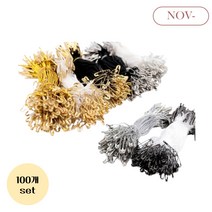 옷핀 택끈 모음 100P 택고리 라벨끈 상표끈 택실 실고리 상표고리 라벨고리 택핀, 화이트끈 + 실버구리핀 - 1set(100개)