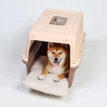 조브라운 강아지 고양이 케이지 켄넬 이동장 쿠션 방석 매트, 매쉬가죽, 오렌지