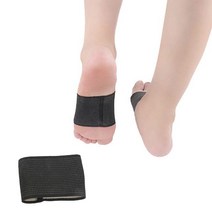 디엠몰 1쌍+1쌍 짱짱한 고탄력 압박 발바닥 보호대 발 아치 지지 압박 밴드 발바닥 쿠션, 블랙(S-M)