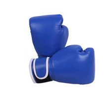 MMA글러브 오픈핑거키즈 복싱 장갑 PU 훈련 타이어 Mitts 혼합 무술 스파링 나이 7-13 년, 04 Blue