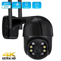 가게CCTV 강아지 홈캠 홈 실외 현관 문 농막 CCTV 4K 8MP 5MP 울트라 HD PTZ IP 카메라 1080P Ai 인간의 탐지 방수 와이파이 보안 자동 추적 비디오 감시, 1080P NO SD Card_EU 플러그