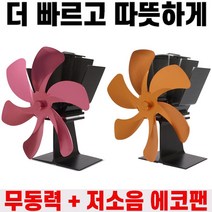라플란 캠핑난로용 공기순환기 난로 무동력팬 캠핑 서큘레이터 알루미늄 에코팬, 로즈골드