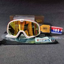 Deus 데우스 할리 앤티크 바이크 고글 오토바이 레트로 보드 스포츠 선글라스, 화이트 프레임 레드 (레드 렌즈)