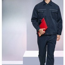 봄가을 용접 자동차 정비복 점퍼 현장 방염복 안전복 작업복 세트, 03. L, 01. BY네이비세트(6015)