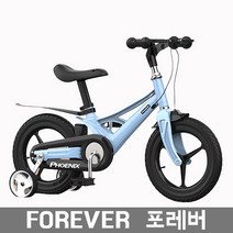[포레버] 어린이 4발 자전거 남아 여아 3-6-8세 12인치 14인치 16인치 보조바퀴 아동자전거, 블루