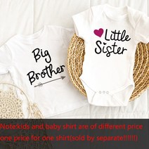 가족사진 의상 패밀리룩 가족 매칭 키즈 베이비 언니 반팔 글자 롬퍼 바디 수트 빅브라더 캐주얼 티셔츠 탑