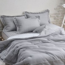 리네아 여름 시어서커 스프레드 이불 침구, 그레이