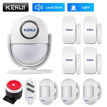 무선초인종 무선차임벨 도어벨 KERUI P6 가정 차고 보안 경보 도난 방지 스마트 모션 PIR 문 및 창문 무선, 9.KIT6