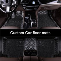 운전석 고무 매트 호환 맞춤형 자동차 바닥 메르세데스 벤츠 A B C E 클래스 W203 GLA GL450 용 발 패드, 09 Driver Black red