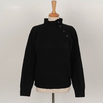 래글런하프터틀버튼넥니트