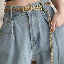 앤리이니 여성용 메탈 체인 벨트