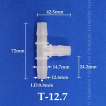 200 5 개 1.6-15.8mm PP 호스 티 커넥터 수족관 물고기 탱크 피팅 공기 펌프 에어레이터 정원 물, [02] 20pcs, [07] 6.4mm Tee