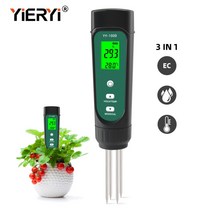 Yieryi YY-1000 토양 EC 온도 측정기 디지털 식물 수분 전도도 테스터 정원