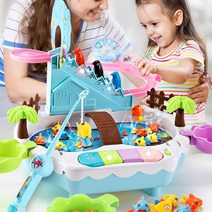 낚시 역할 소꿉 자석 자석물고기 펭귄, 블루