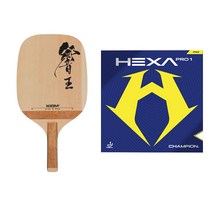 엑시옴 히비오프로 + 헥사 프로1 러버 부착세트 펜홀더, 헥사프로1(적)