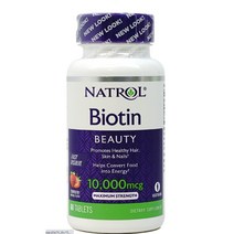 Natrol 나트롤 바이오틴 비오틴 10000mcg 타블렛 100개, 100정, 1개