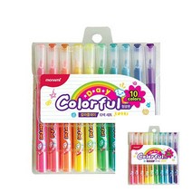 모나미 형광펜 칼라풀데이 10색세트 다색볼펜 사인팬 샤프볼펜 유아싸인펜 12색싸인펜 형광팬 컴퓨터용사인펜 유