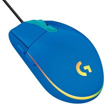 로지텍 G203 LIGHTSYNC RGB 유선 게이밍 마우스 벌크, 블루