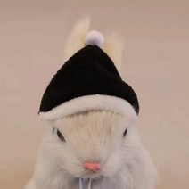 토끼하네스 토끼줄다람쥐 옷 모자 작은 동물 하네스 조끼 애완 기니 돼지 토끼 햄스터 고슴도치 찻잔 푸들, 04 Black hat_03 S