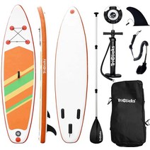 공기주입식 305 패들 보트 SUP 수상 웨이크 보드 서핑 바다 강원도 양양 강릉 강습, 305x76x15cm오렌지110