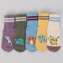 포켓몬 프렌즈 유아동 양말 남아 여아 아동 유아 초등 키즈 어린이 선물 산타 크리스마스 유치원 학교 선물 피카츄 꼬부기 이상해씨 꼬부기 뮤 파이리