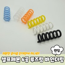 셀프제본 플라스틱 똑딱이 스프링 루즈링 6공 바인더링