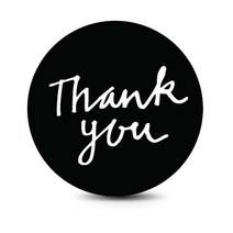 Thankyou 땡큐 감사 답례 포장 데코 스티커, 50매, G