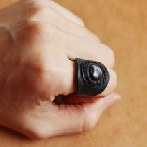 에치펠레 통가죽 알반지 시크블랙 주문제작 남자반지 남녀공용패션반지