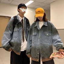남성 여성 빈티지 데님 자켓 코트 커플룩 재킷 빅사이즈S220906002