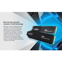 Crucial 게이밍 비디오 편집 디자인 내부 솔리드 스테이트 드라이브 T700 1TB Gen5 NVMe M.2 SSD 방열판, 한개옵션1, 02 2TB