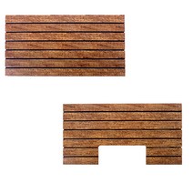 원목무늬 중형 플라스틱 발판 30mm(홈/일반) 화장실 현관 욕실 다용도, 발판중(홈)