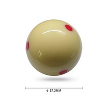 1 PCS 흰색 큐 공 57.2MM 당구 공 큐 공 Cueball 스누커 훈련 공 연습 공 1 조각, 빨간 점