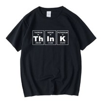 봄과 여름 신제품 원소 주기율표 칼륨 k 화학 원소의 토륨 Th 인듐 반팔 티셔츠 과학 학생 순면 의류