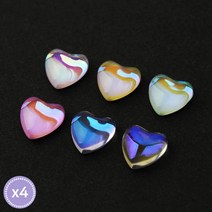 딜라이트 젬스톤-하트플랫(4개입/8mm) / 평스톤/네일스톤, 없음, 스톤-03