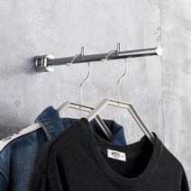 [생활/소품/최저] 접이식 스텐 옷걸이 1P 벽 고정 탈의실 다용도 행거 스텐옷걸이 627567EA, 본상품선택