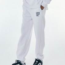 어반에이지 로고 포인트 조거 팬츠 바지 화이트 멜란지