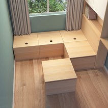 평상형침대프레임 맞춤형 나무 매트 수납 보관 옷장, 프레임 - 400X800X400mm