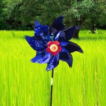 기타 바보사랑[파티쇼] 정원용바람개비(메탈블루)유치원 캠핑장 매장입구장식