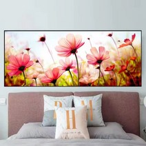 보석자수나라 대형 보석십자수 비즈 큐빅 구슬 자수 원단형 코스모스꽃밭 120x50cm