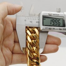 스네이크목걸이 뱀줄목걸이 18k 14k 실버 두줄 목걸이 무거운 거대한 16/20mm 옐로우 골드 톤 쿠바 커브 링