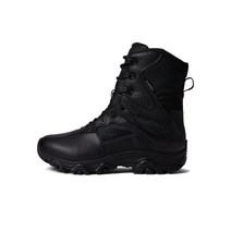 Merrell 남성용 모아브 3 리스폰스 택티컬 20.3cm8인치 지퍼 방수 밀리터리 부츠 블랙., 9 Wide