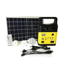 비상 무소음 휴대용 발전기태양 발전기 야외 전원 미니 DC6W 전지 패널 6V-9Ah 배터리 충전 LED 조명 시스, 02 YELLOW