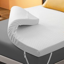 7.6cm3인치 젤 메모리 폼 매트리스 토퍼 킹 사이즈 허리 통증을 위한 쿨링 패드 탈착식 대나무 커버 침대 부드럽고 통기성
