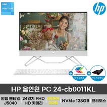 HP 올인원 PC 24-cb0011KL 펜티엄 일체형 PC 24인치 인강용 사무용 (8GB 변경), 16GB, NVMe 256GB