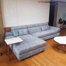 모디쉬갤러리 구스 누박 4인용 카우치 쇼파 S클래스 천연가죽 명품 통가죽 고급 쇼파, 좌측, 4인용 카우치 소파+스툴, 브라운투톤