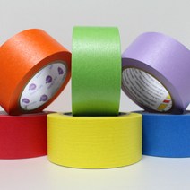 유로셀 마스킹테이프 - 40mm x 40M / 종이테이프/제본/프라모델/ 모자이크/미술재료, 60G 그린: 40mm X40M