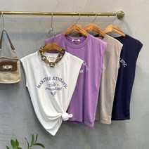 럭키567 / 1+1 라켓 스판 컬러 민소매나시티