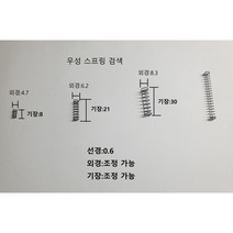 압축 스프링 (선경0.6), sus304, 선경0.6외경4기장20, 1개